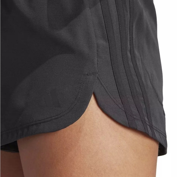 adidas Women's Pacer Training 3-Stripes Woven High-Rise 3" Shorts - Picture 8 of 10